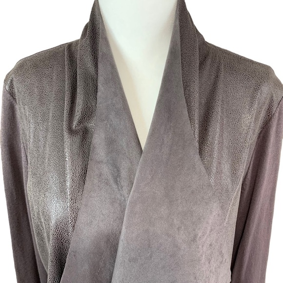 INC International Concepts Faux Suede Waterfall Blazer - Picture 5 of 10